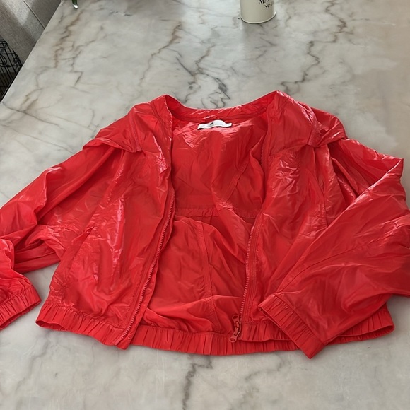 Stella McCartney By Adidas Orange Red Jacket Sz M Oversized Zip Jacket - Picture 12 of 16
